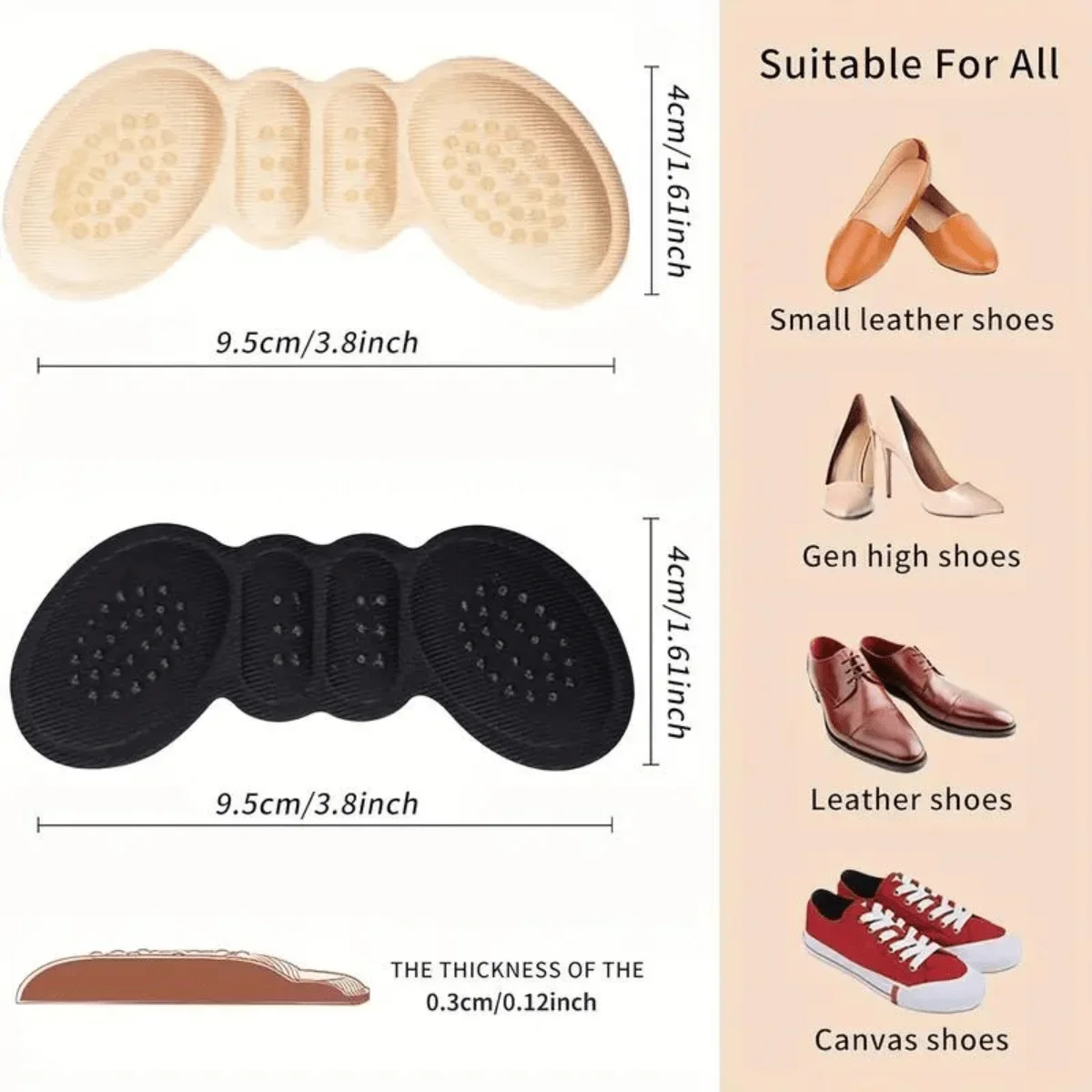 6 pcs Heel Grips Liner Cushion - Heel Liner Grip บทวิจารณ์และราคา