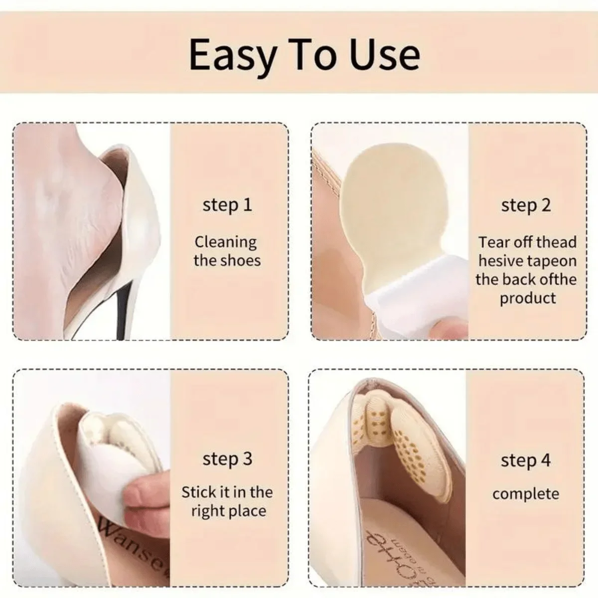 6 pcs Heel Grips Liner Cushion - Heel Liner Grip บทวิจารณ์และราคา