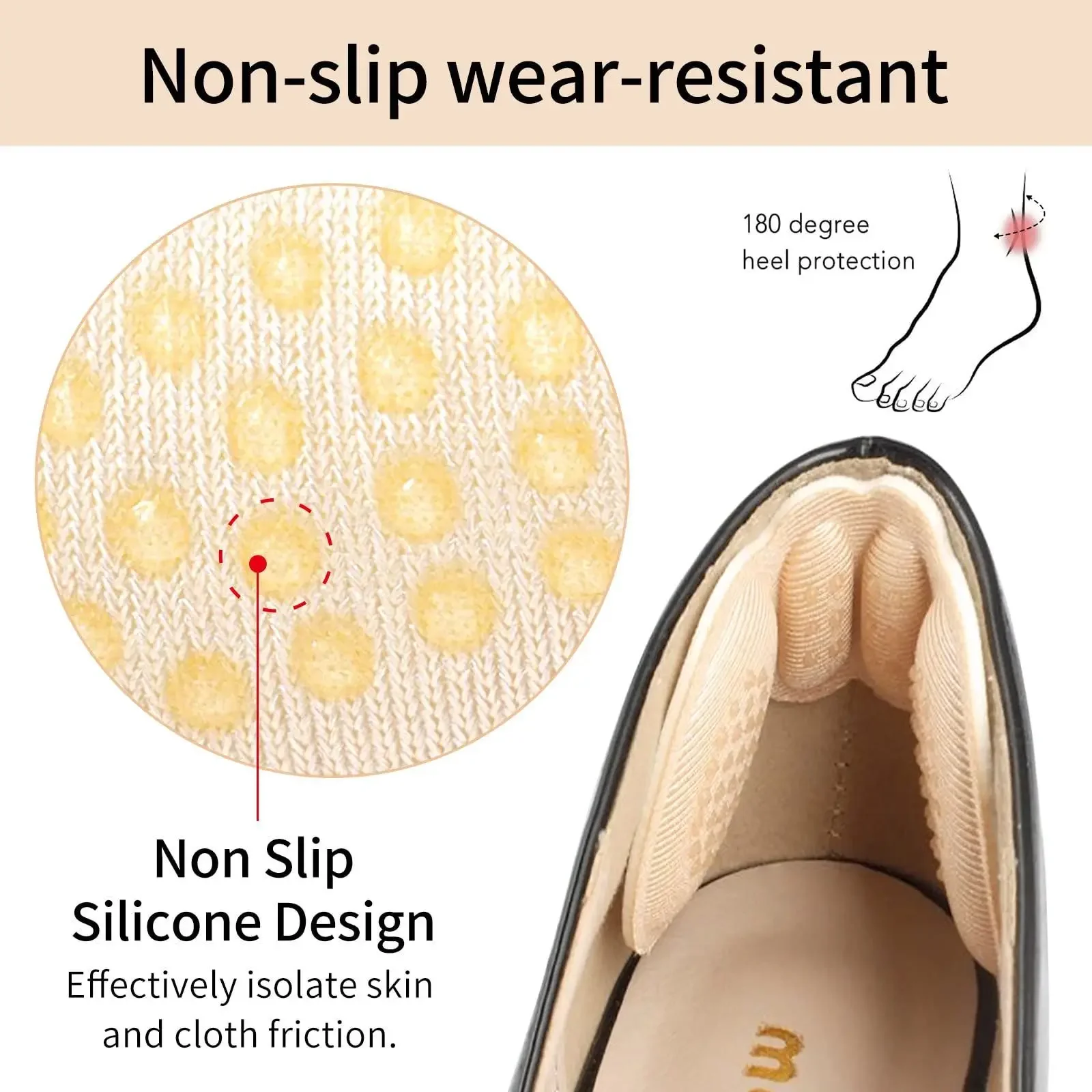 4Pairs Heel Pads for Shoes Too - Heel Liner Grip บทวิจารณ์และราคา