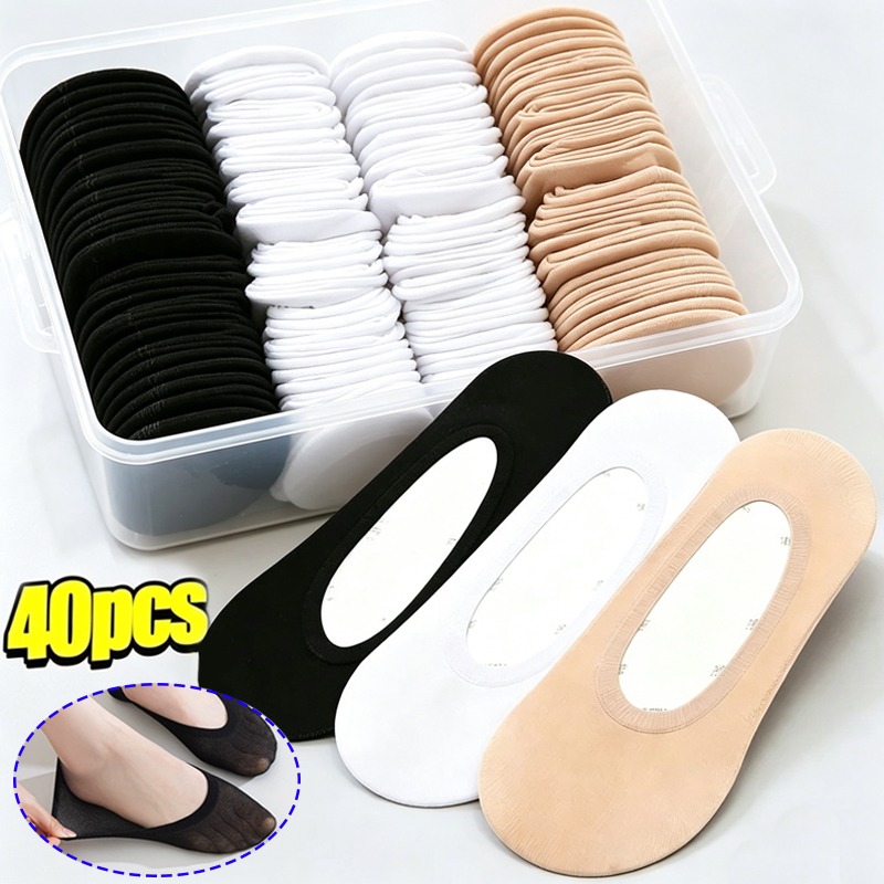 20/40pcs No Slip Low Cut Invis - Heel Liner Grip บทวิจารณ์และราคา